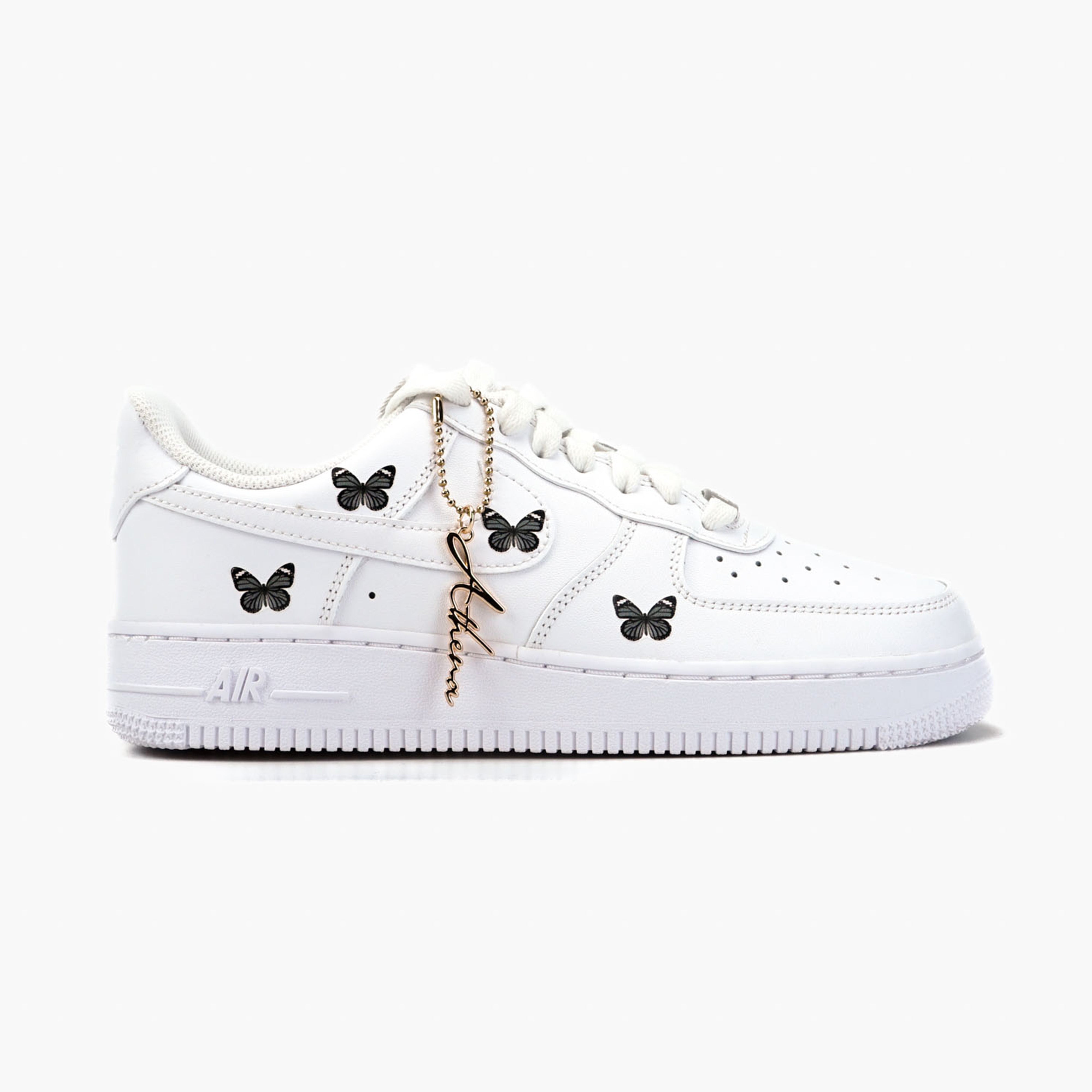 Custom Nike Air Force 1 07 Painted Shoes Sneaker Para Mujer Y Hombre Gris –  ATHENA