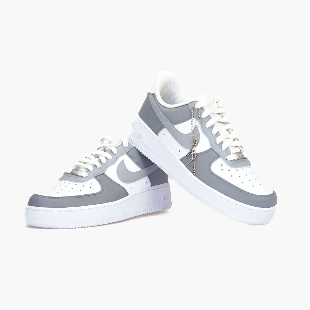 Custom Sneaker Nike AIR Force 1 Custom Sneaker Grau Handgemachte Schuhe von Athena