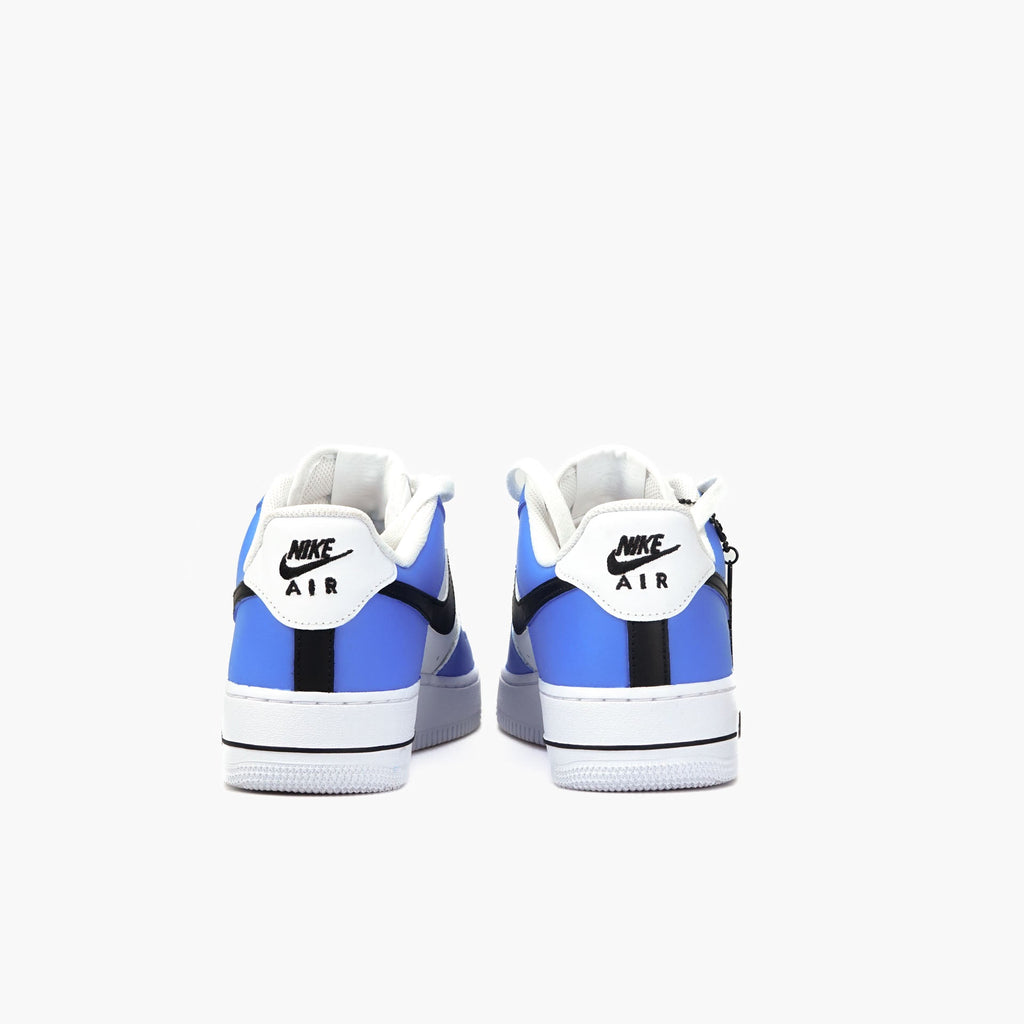 Custom Sneaker Nike AIR Force 1 Custom Sneaker Blau Schwarz Handgemachte Schuhe von Athena