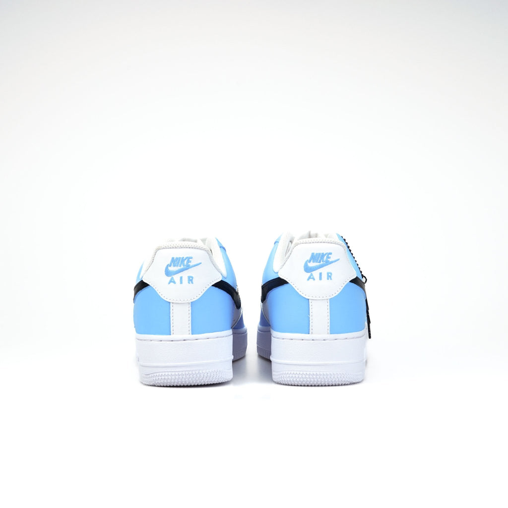 Custom Sneaker Nike AIR Force 1 Custom Sneaker Blau Schwarz Handgemachte Schuhe von Athena