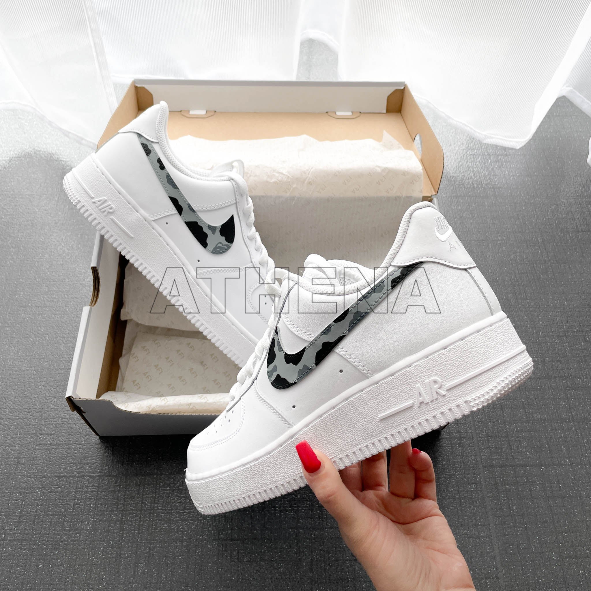 Custom Nike Air Force 1 07 Painted Shoes Sneaker Para Mujer Y