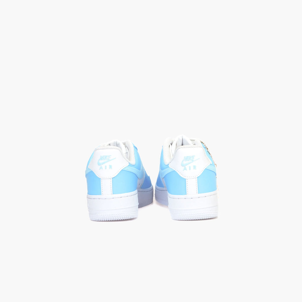 Custom Sneaker Nike AIR Force 1 Custom Sneaker Hellblau Handgemachte Schuhe von Athena