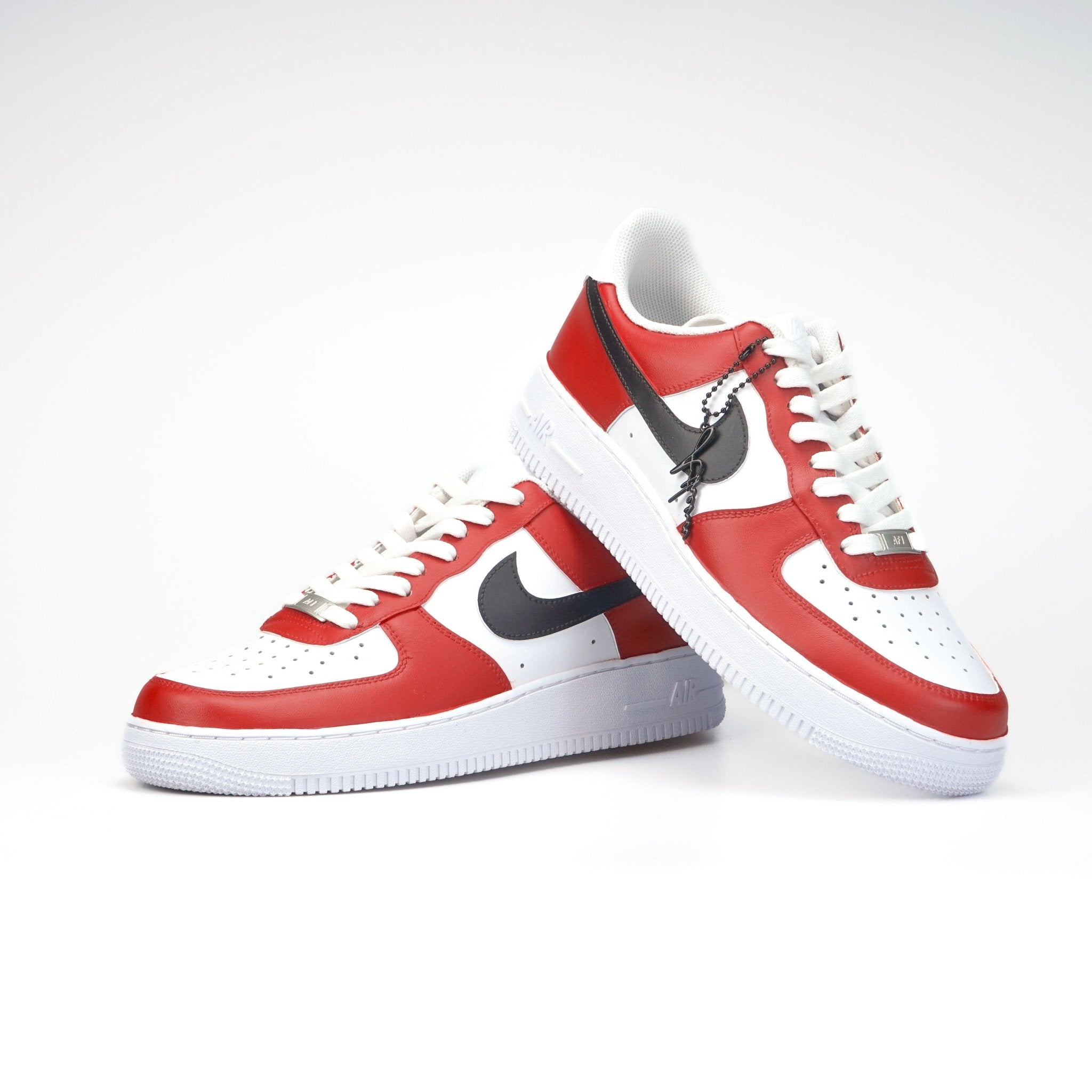 Vlucht defect Susteen Custom Nike Air Force 1 07 Bemalte Schuhe Sneaker für Damen und Herren Red  Black – ATHENA