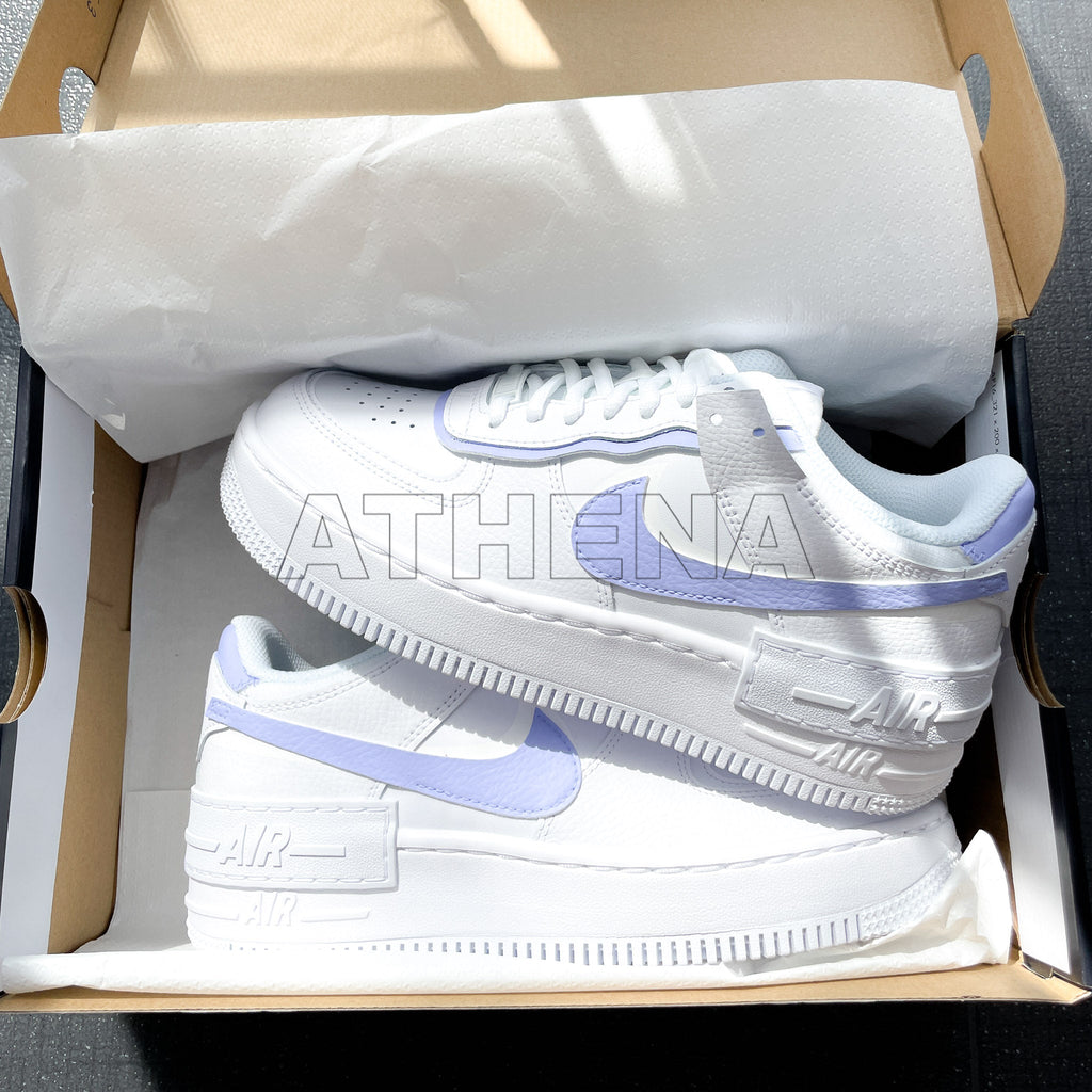 Custom Sneaker Nike AIR Force 1 Custom Sneaker Shadow 1 Lila Handgemachte Schuhe von Athena