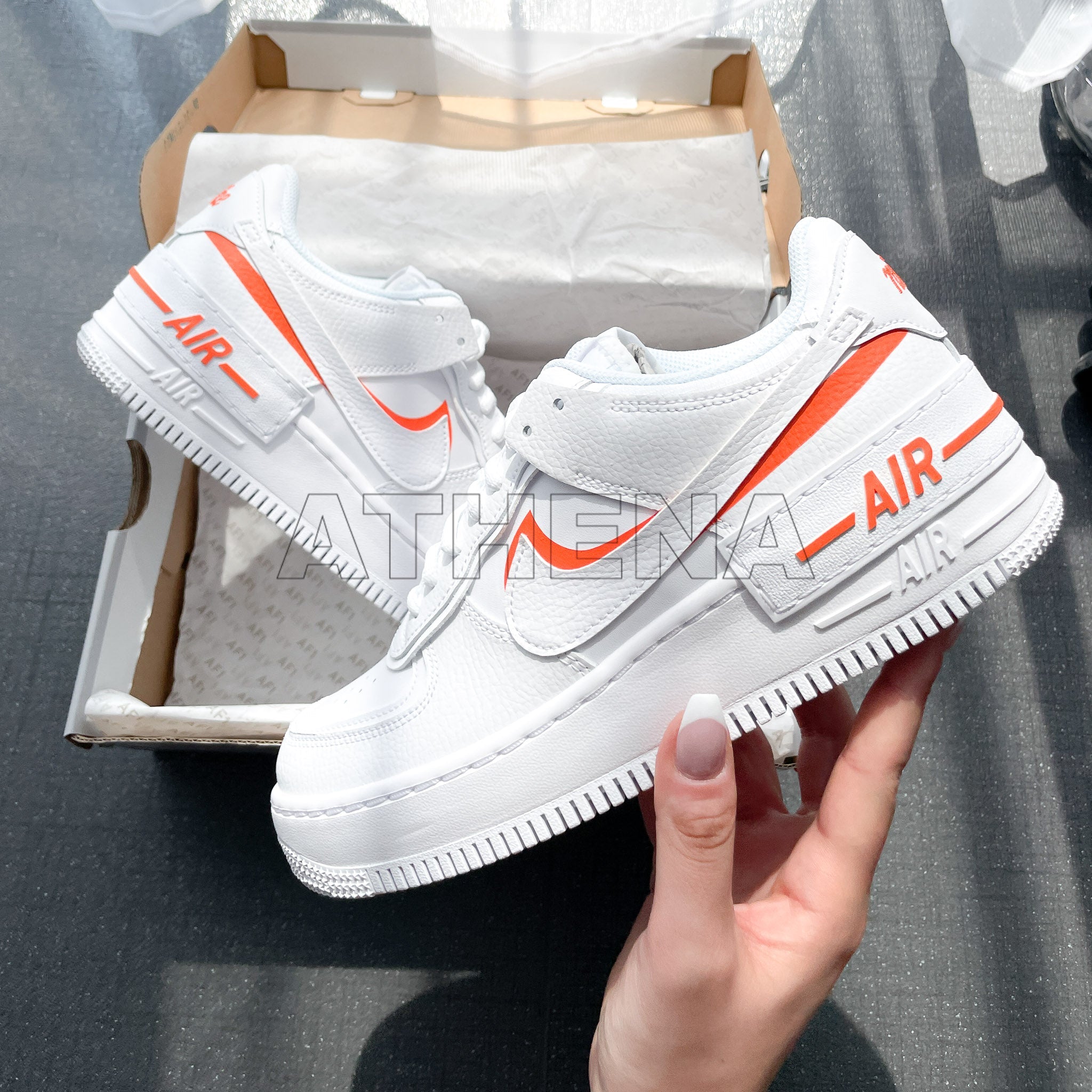 Inzet Vervelend Wereldrecord Guinness Book Custom Nike Air Force 1 Shadow 07 Painted Shoes Sneaker For Women And Men  Orange – ATHENA