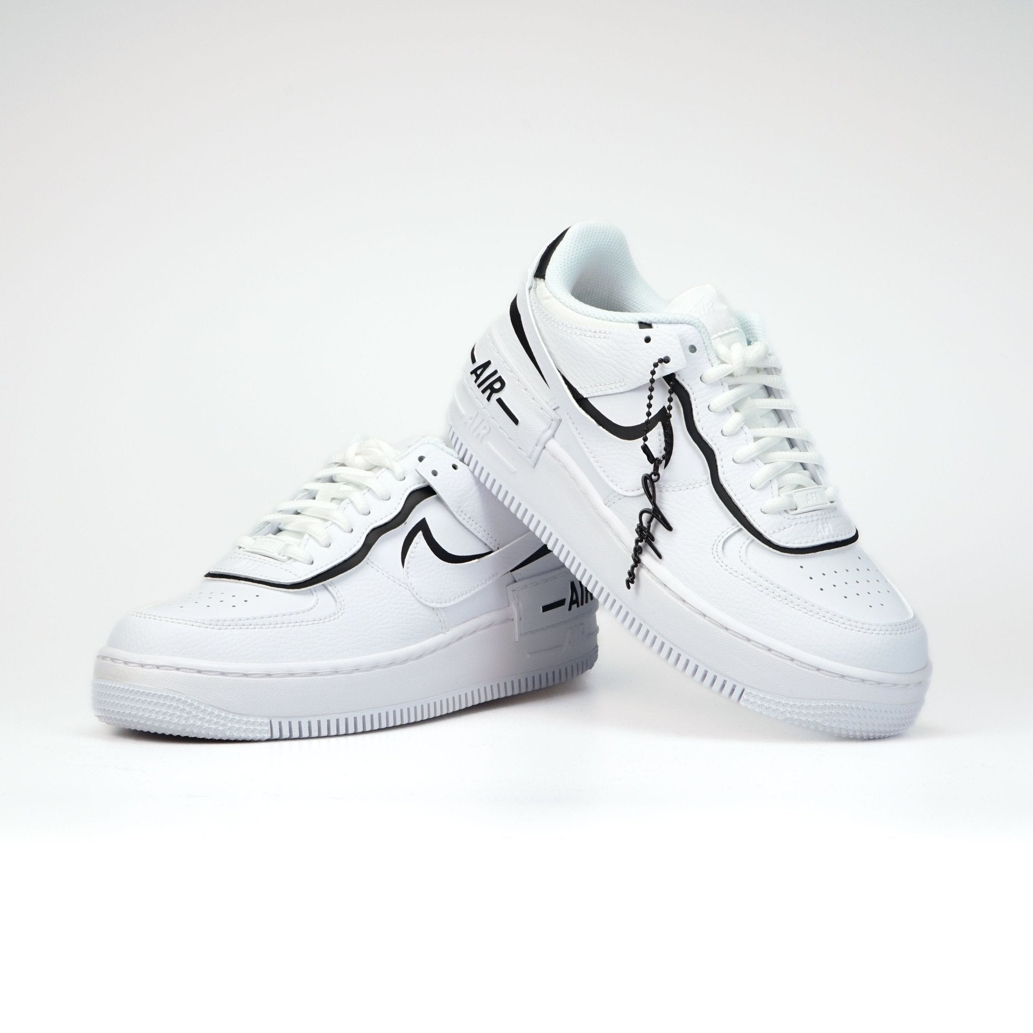 Custom Nike Air Force 1 Shadow 07 Peint Chaussures Sneaker Pour Femme Et  Homme Noir – ATHENA
