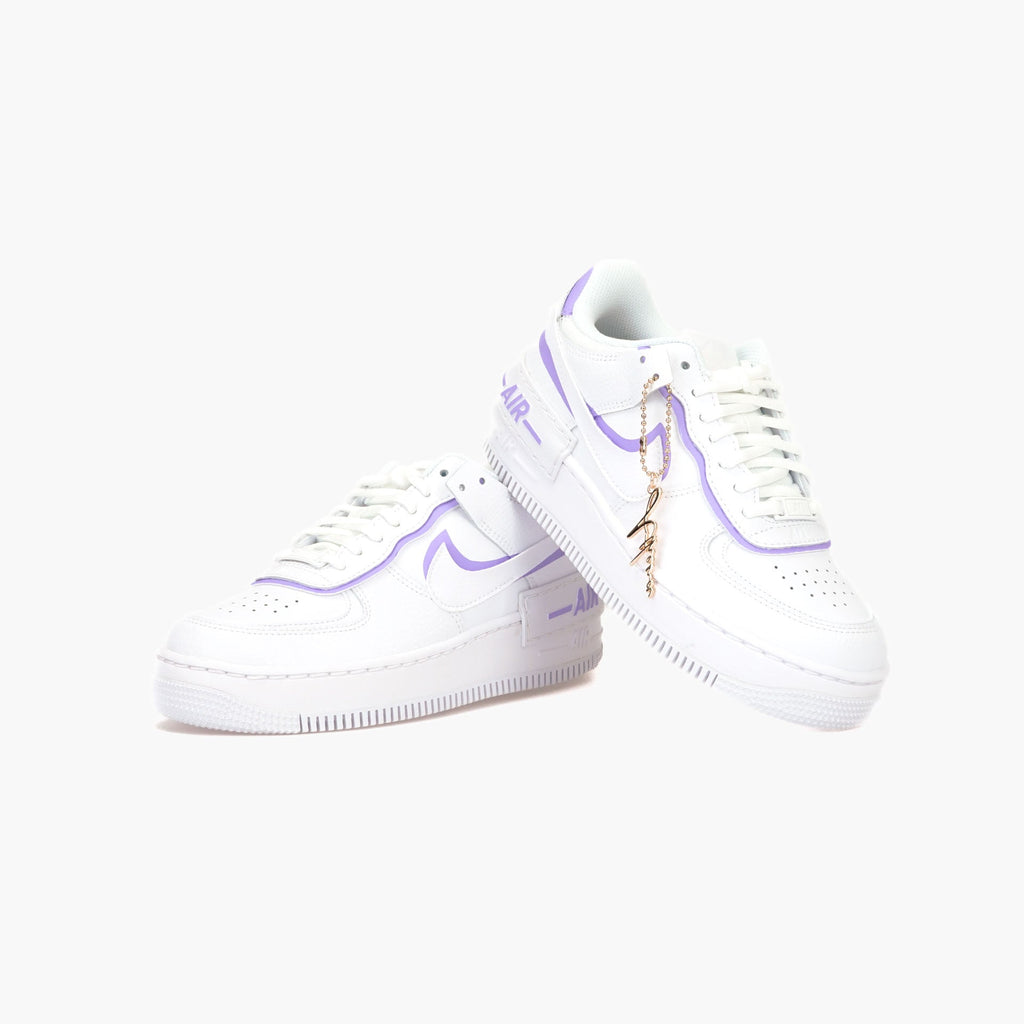 Custom Sneaker Nike AIR Force 1 Custom Sneaker Shadow 1 Violette Handgemachte Schuhe von Athena