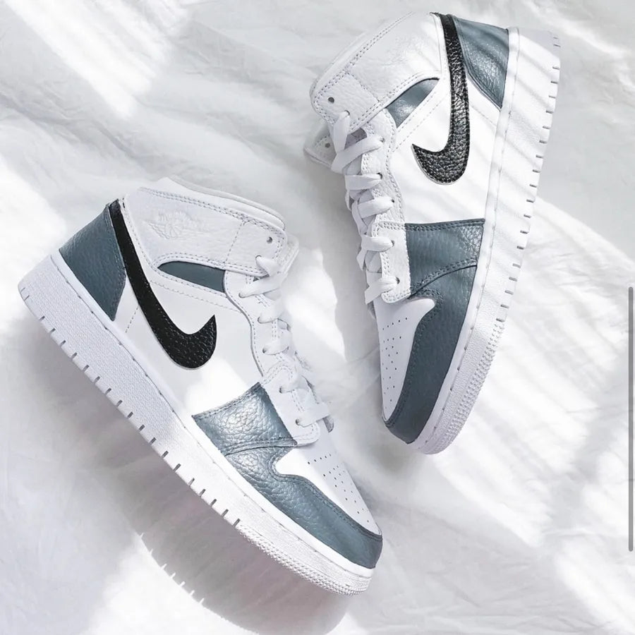 Custom Nike Air Jordan 1 Mid Painted Shoes Sneaker Para Mujeres Y Hombres Purpura ATHENA