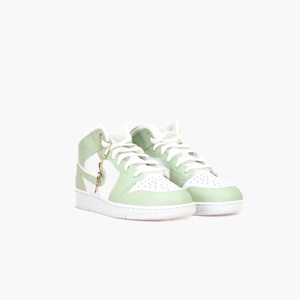 Custom Sneaker Nike Air Jordan 1 high Custom Sneaker Grün Oliv Handgemachte Schuhe von Athena