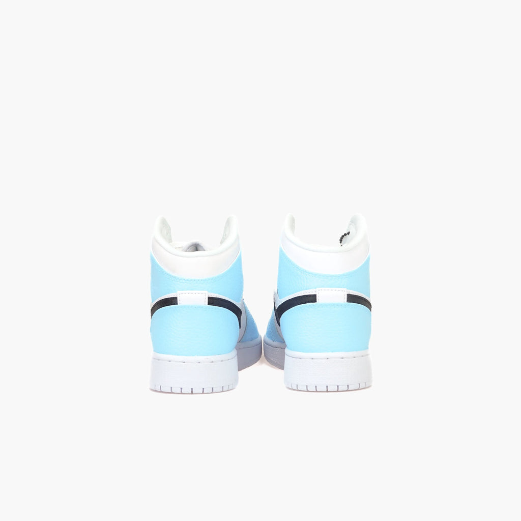 Custom Sneaker Nike Air Jordan 1 high Custom Sneaker Pale Blau Schwarz Handgemachte Schuhe von Athena