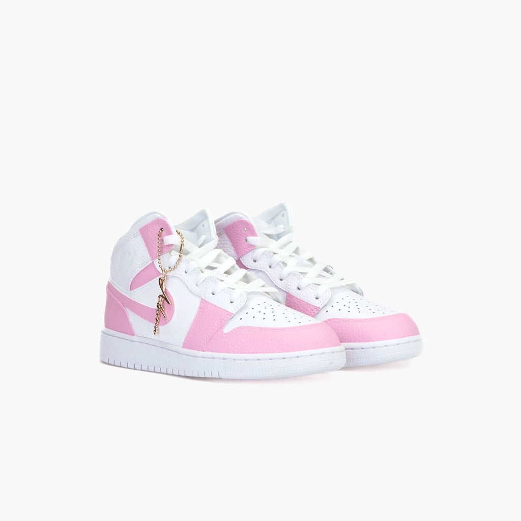 Custom Sneaker Nike Air Jordan 1 high Custom Sneaker Pink Handgemachte Schuhe von Athena