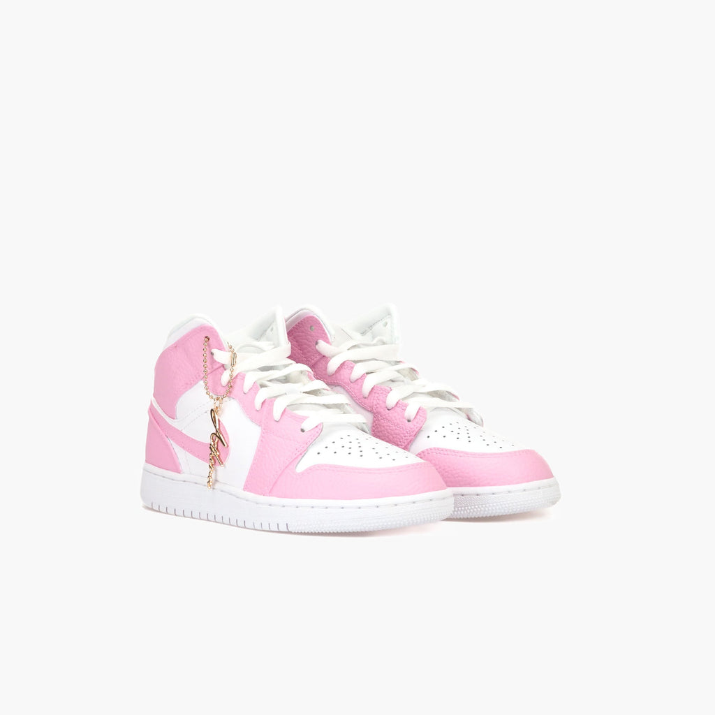Custom Sneaker Nike Air Jordan 1 high Custom Sneaker Pink Handgemachte Schuhe von Athena