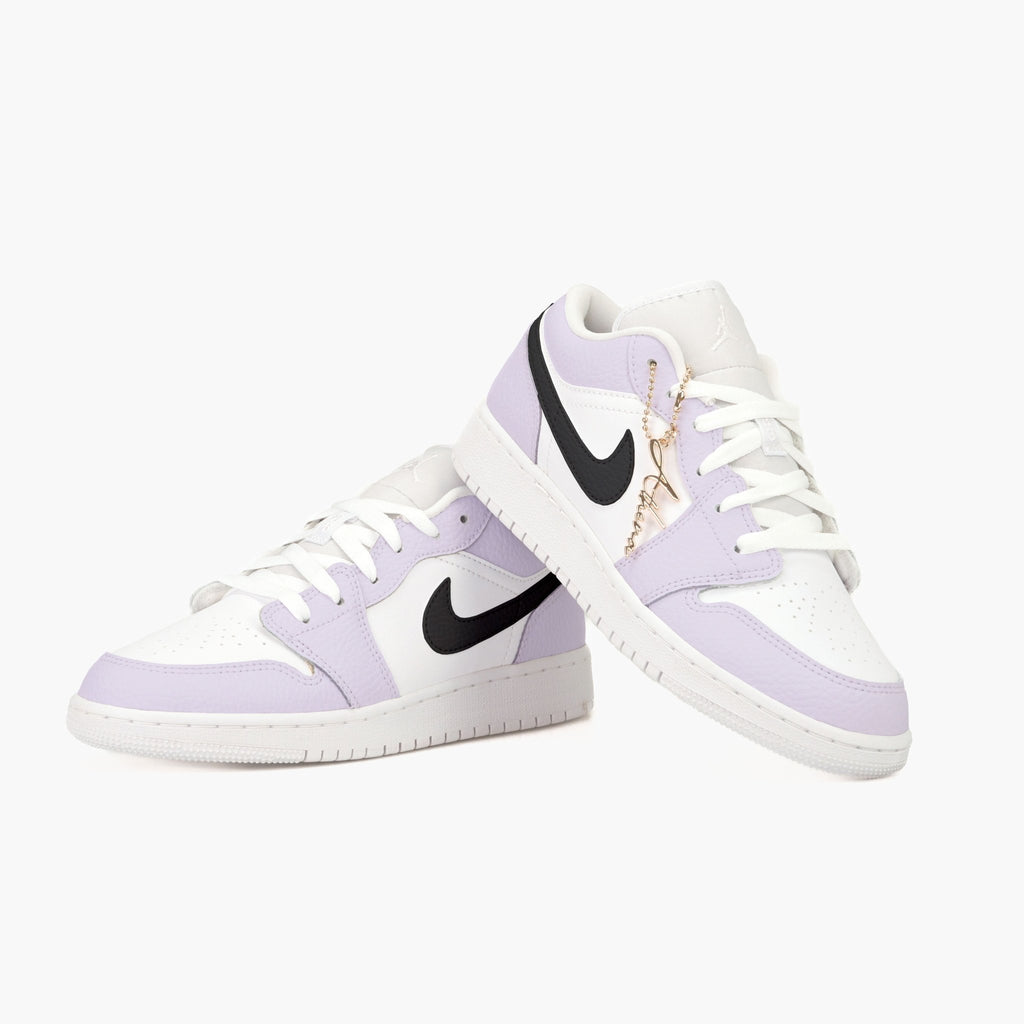 Custom Sneaker Nike Air Jordan 1 Low Custom Sneaker Pastell lila Handgemachte Schuhe von Athena