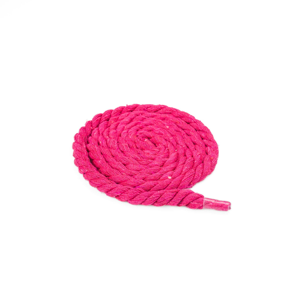 Custom Sneaker Nike Dicke Schnürsenkel Pink Baumwollseil für Sneaker 8mm Rope Laces zum Selber machen. Handgemachte Schuhe von Athena