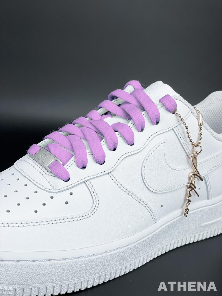 Custom Sneaker Nike Schnürsenkel für Sneaker Flach Reißfest Hell Violette Handgemachte Schuhe von Athena