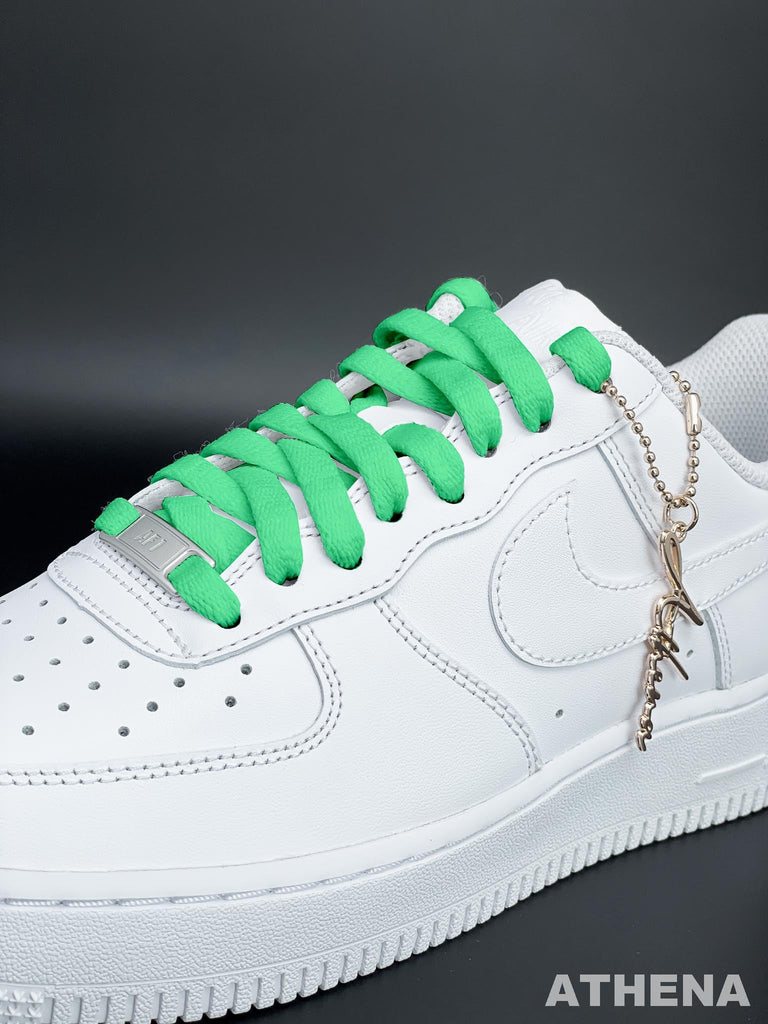 Custom Sneaker Nike Schnürsenkel für Sneaker Flach Reißfest Türkis Grün Handgemachte Schuhe von Athena