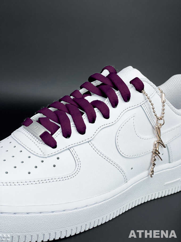 Custom Sneaker Nike Schnürsenkel für Sneaker Flach Reißfest Violette Handgemachte Schuhe von Athena